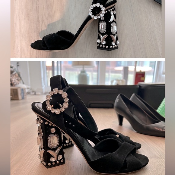 Dolce and Gabbana jeweled chunky heel 🖤 - Picture 3 of 3